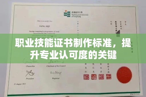道真职业技能证书制作标准，提升专业认可度的关键