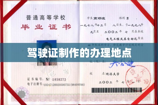 道真驾驶证制作的办理地点