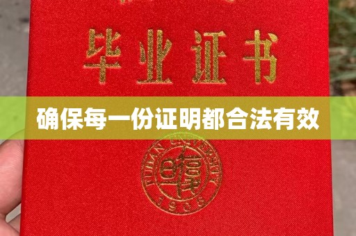 道真确保每一份证明都合法有效