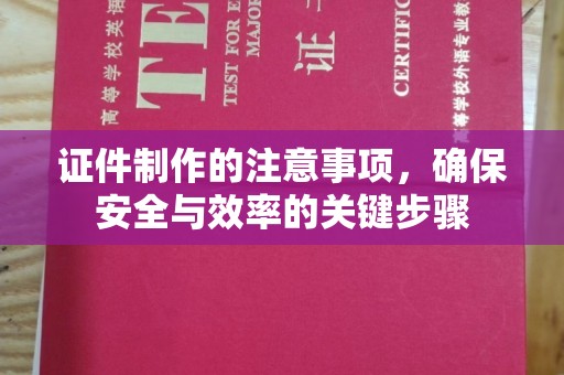 道真证件制作的注意事项，确保安全与效率的关键步骤
