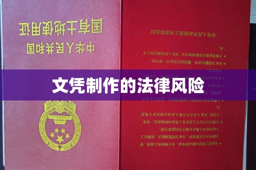 道真文凭制作的法律风险