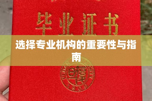 道真选择专业机构的重要性与指南
