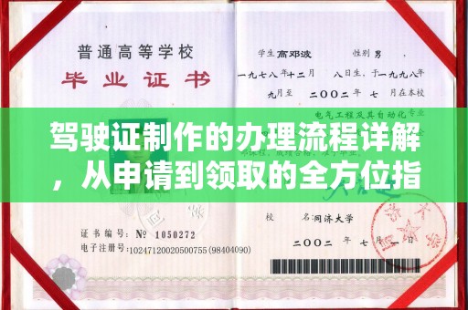 道真驾驶证制作的办理流程详解，从申请到领取的全方位指南